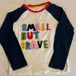 Mini Boden Multicolor 'Small But Brave' Long Sleeve Tee sz 7/8